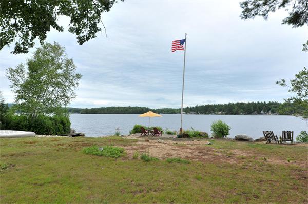 21 Island Road Ashburnham, MA 01430 - Photo 22 of 27 a view of a lake with a yard and large trees