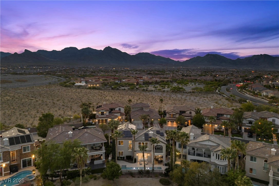 1911 Alcova Ridge Drive Las Vegas, NV 89135 - Photo 42 of 43 Drone / aerial view featuring a residential view and a mountain view