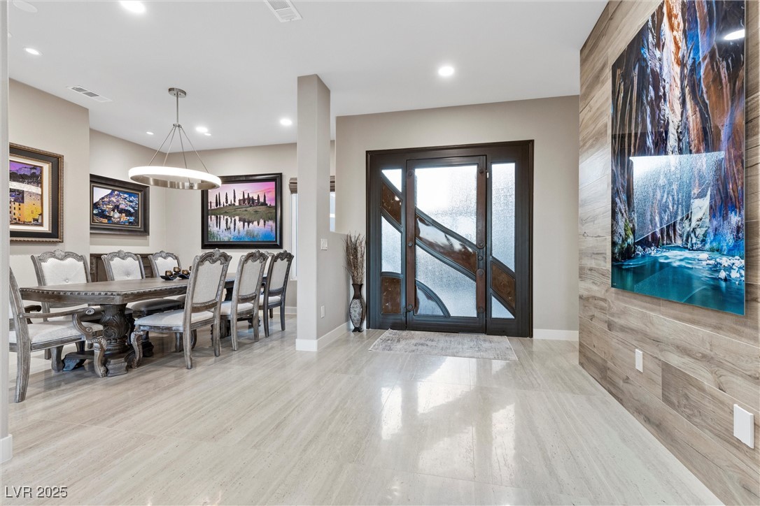 1911 Alcova Ridge Drive Las Vegas, NV 89135 - Photo 6 of 43 Entryway with baseboards, recessed lighting, and visible vents
