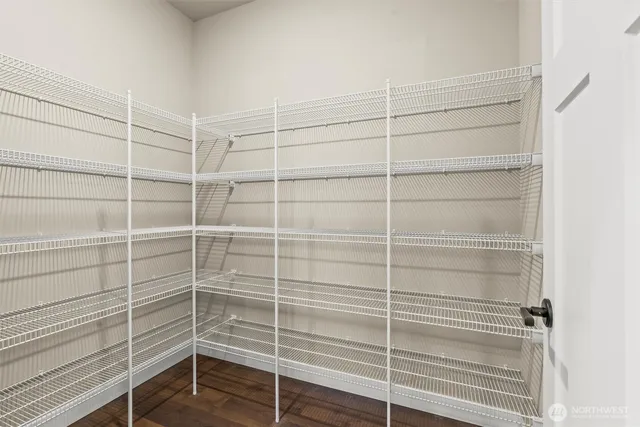 a view of a room with empty racks