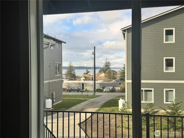 a view of city from a balcony