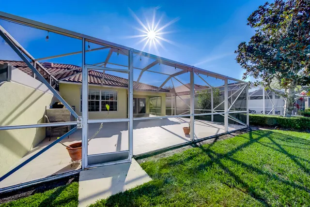 a view of a lake with a big yard