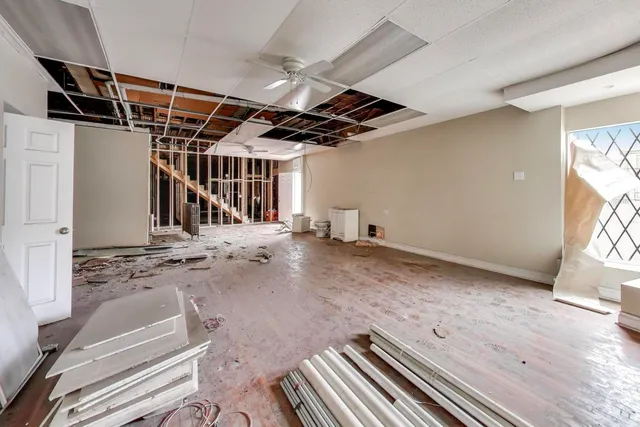 a view of a storage room