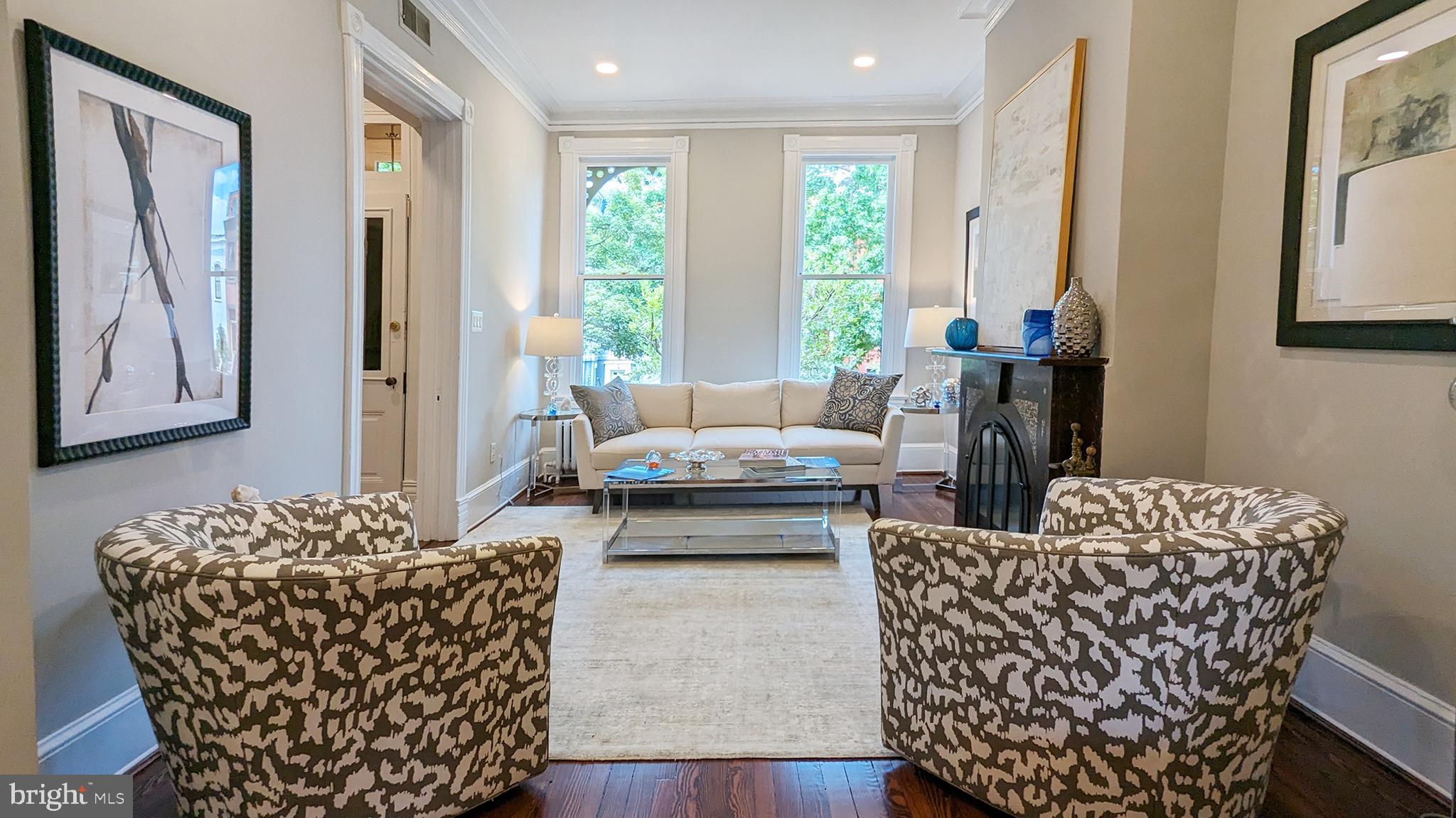 633 A Street Northeast Washington, DC 20002 - Photo 2 of 56 Sun drenched and soaring double living room!