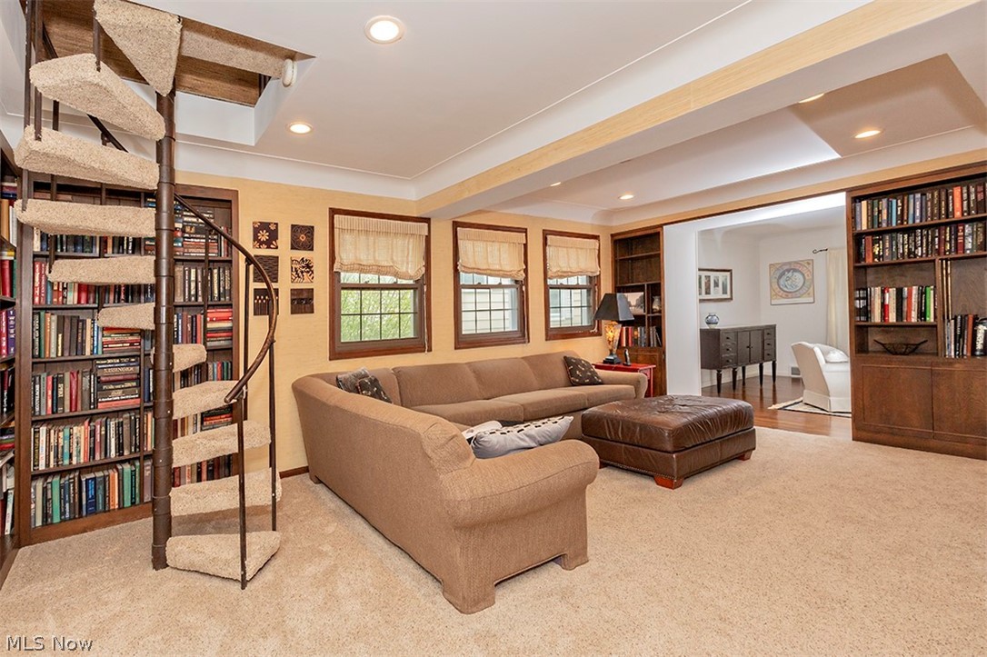 22511 Rye Road Beachwood, OH 44122 - Photo 9 of 25 Spiral staircase leads to back office