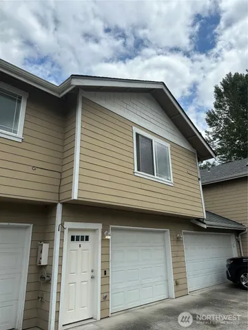 a house with white door