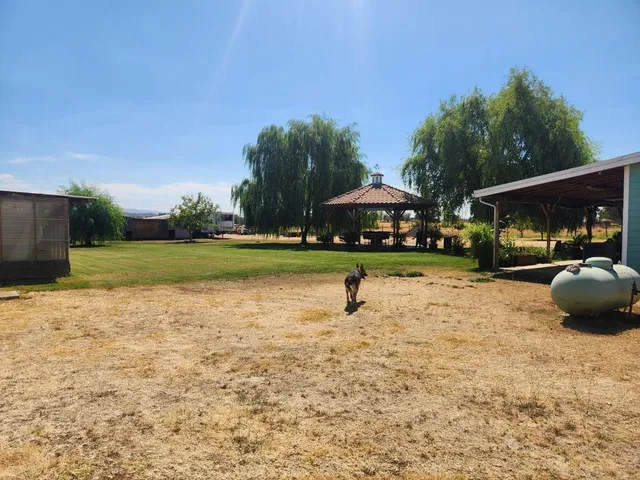a view of swimming pool with a yard