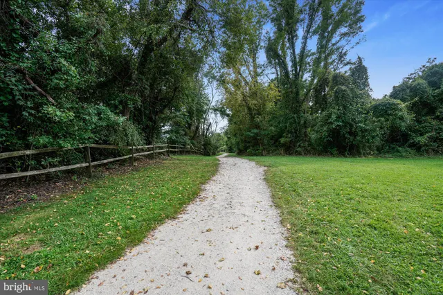 a view of a bench in a backyard