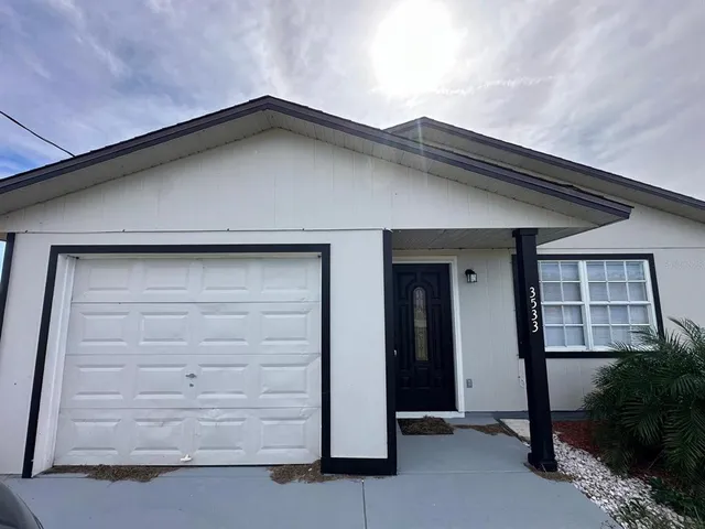 a front view of a house