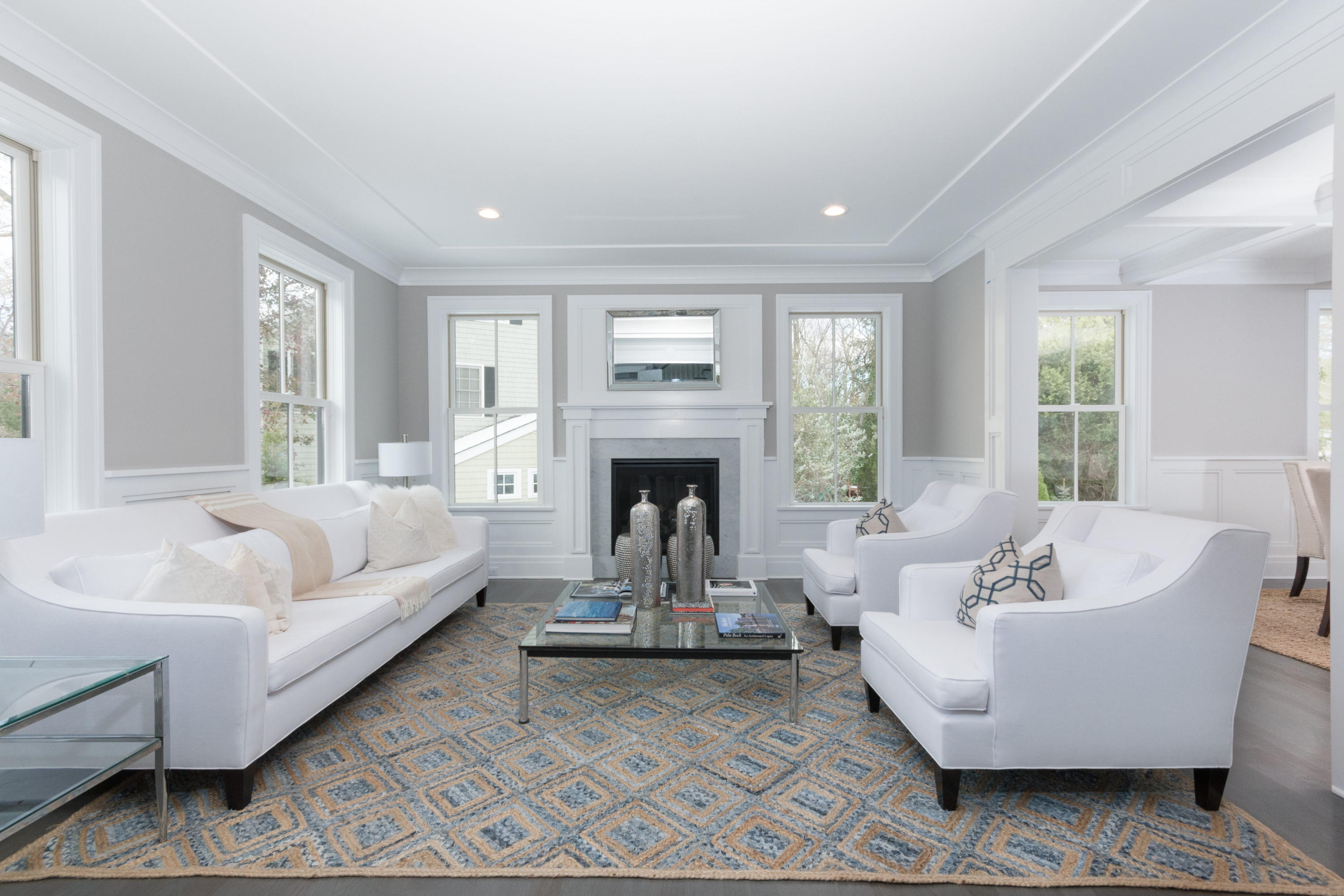 7 Revere Road Darien, CT 06820 - Photo 3 of 45 a living room with furniture and a fireplace