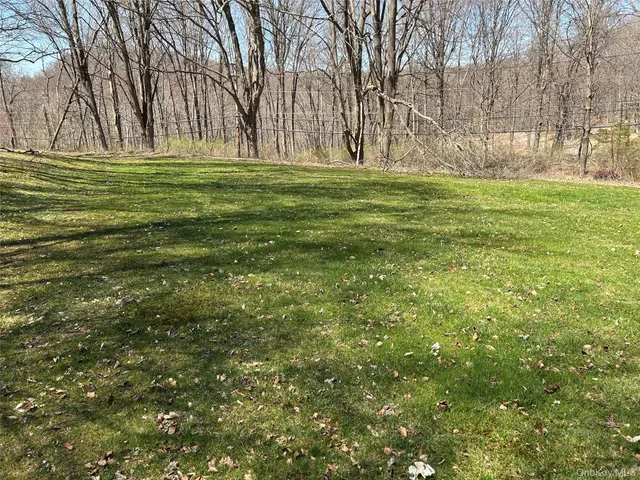 a big yard with lots of green space and trees