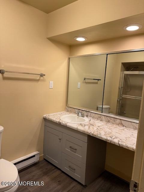 98 Arrowood Road, Unit C Manalapan, NJ 07726 - Photo 2 of 7 a bathroom with a granite countertop sink and a mirror