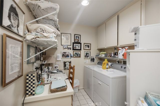 a storage room with washer and dryer