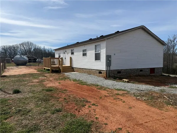a backyard of a house