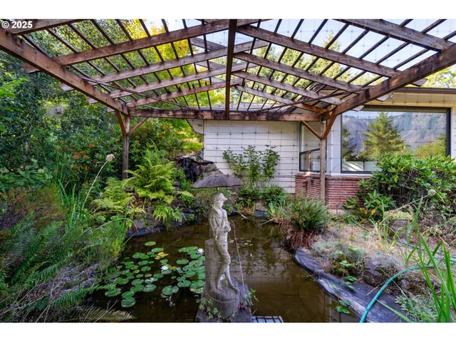 a backyard of a house