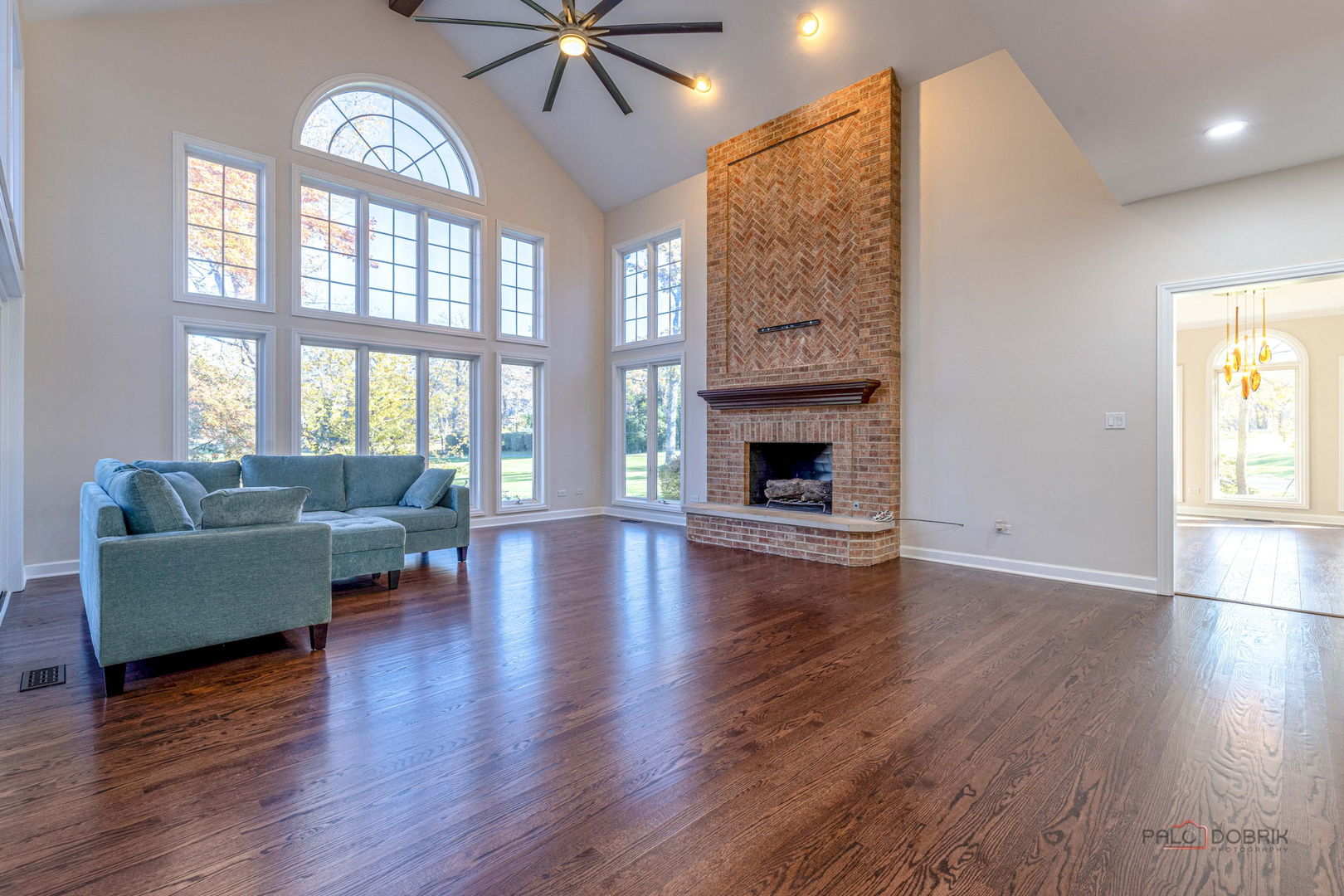 12 Riderwood Road North Barrington, IL 60010 - Photo 9 of 44 a living room with furniture fireplace and wooden floor