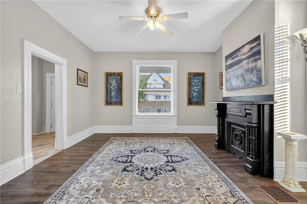 1331 Pritchard Street Pittsburgh, PA 15204 - Photo 7 of 49 a living room with furniture and a fireplace