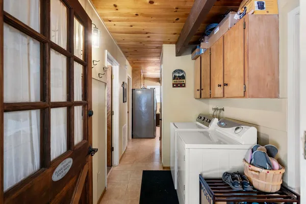 a bathroom with a sink and mirror