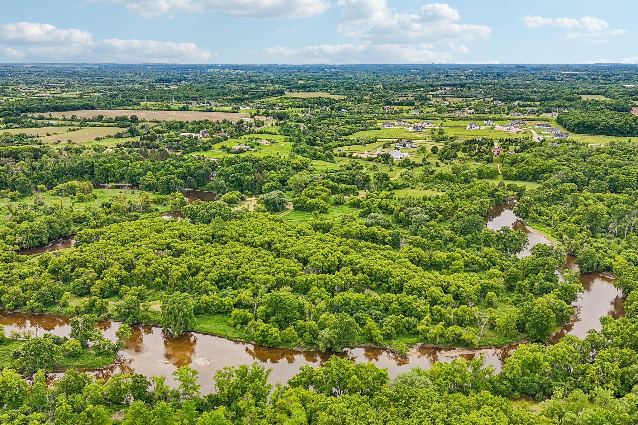13700 Riverland Road Mequon, WI 53097 - Photo 66 of 69 aerial of river front