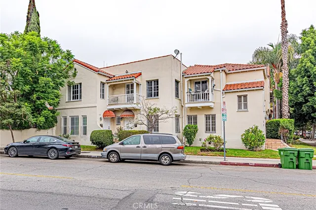 a car parked in front of a house