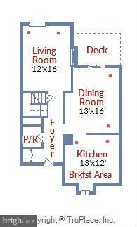 924 Moorefield Creek Road Southwest Vienna, VA 22180 - Photo 28 of 30 Main level floor plan