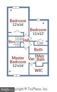 924 Moorefield Creek Road Southwest Vienna, VA 22180 - Photo 29 of 30 Upper level floor plan