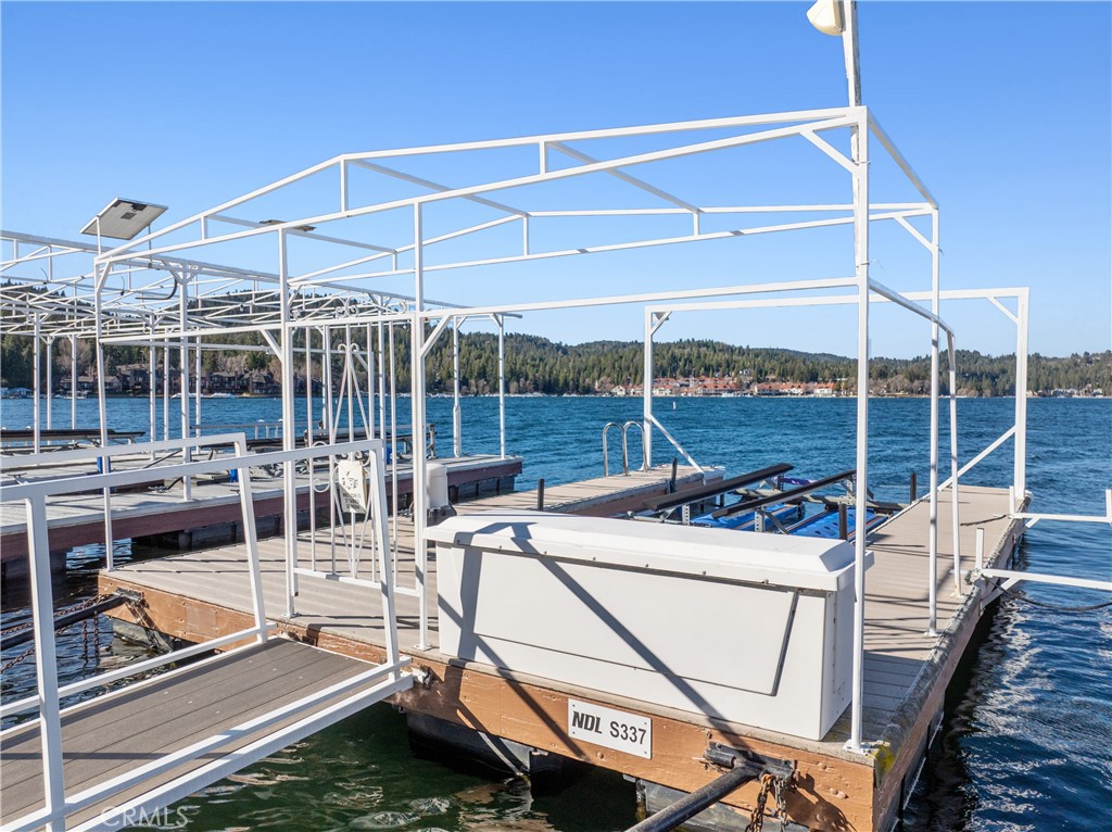 337 Single Slip Lake Arrowhead, CA 92352 - Photo 14 of 22 a view of a patio with a table and chairs