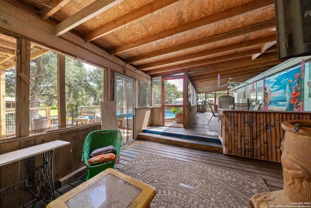 a living room filled with furniture