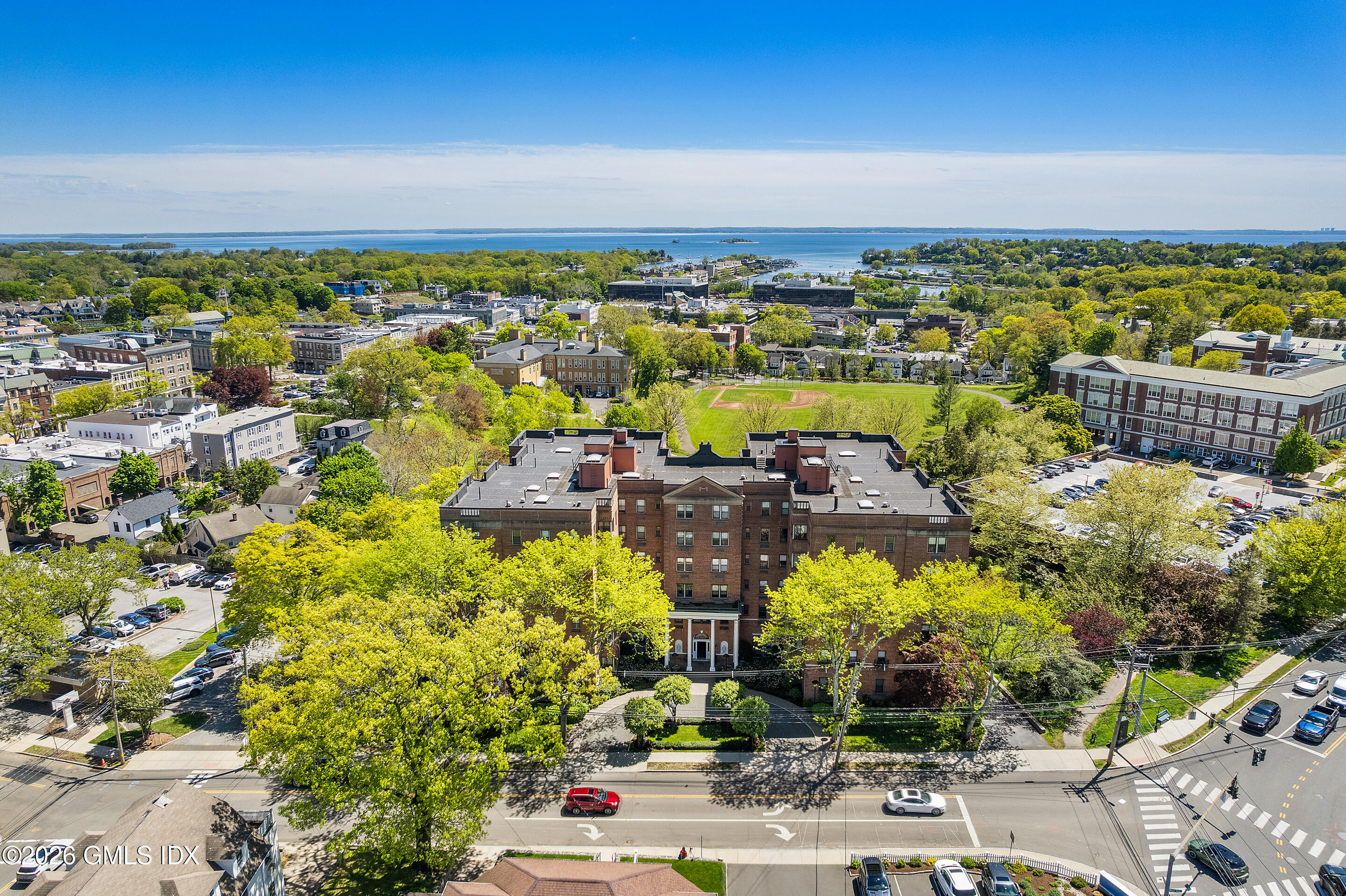 40 West Elm Street, Unit 2M Greenwich, CT 06830 - Photo 25 of 25 Front Aeral 2