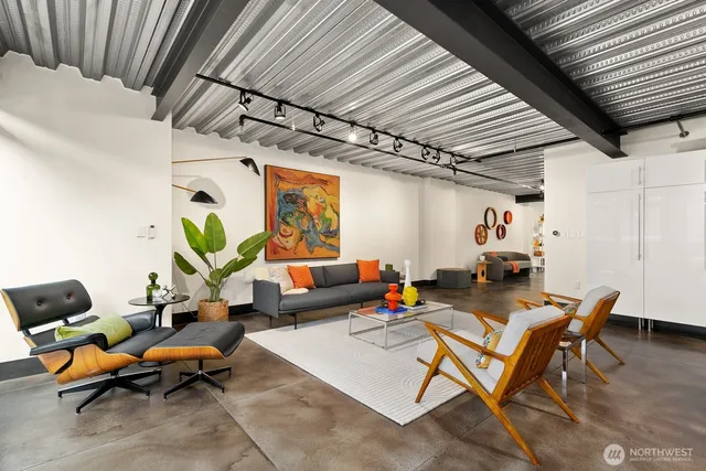 a outdoor space with furniture