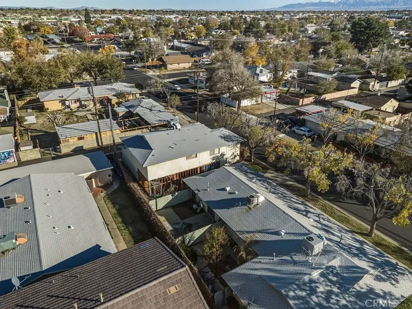 an aerial view of multiple house