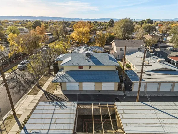 an aerial view of multiple house