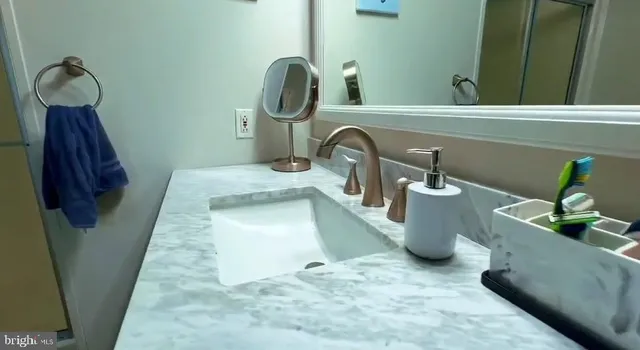 a bathroom with a sink