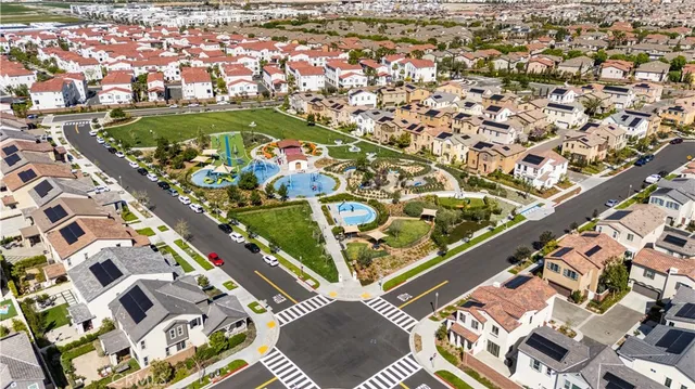 an aerial view of a city