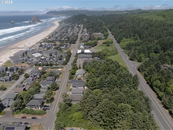 an aerial view of multiple house