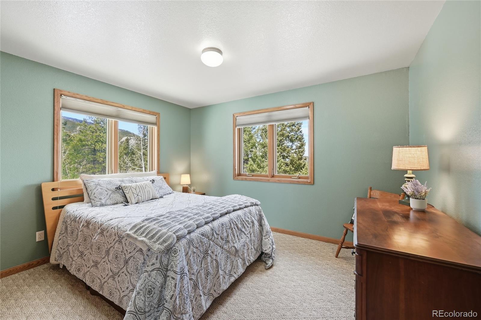 31842 Steven Way Conifer, CO 80433 - Photo 10 of 19 a bedroom with a bed and a desk