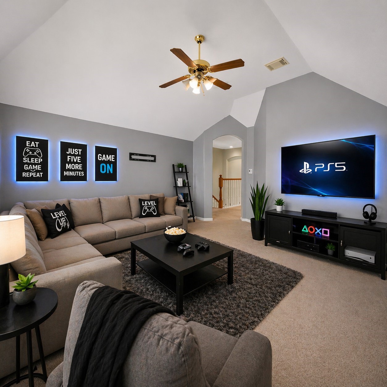 23202 Drywood Crossing Court Spring, TX 77373 - Photo 19 of 31 Virtually Staged Game Room / Media Room