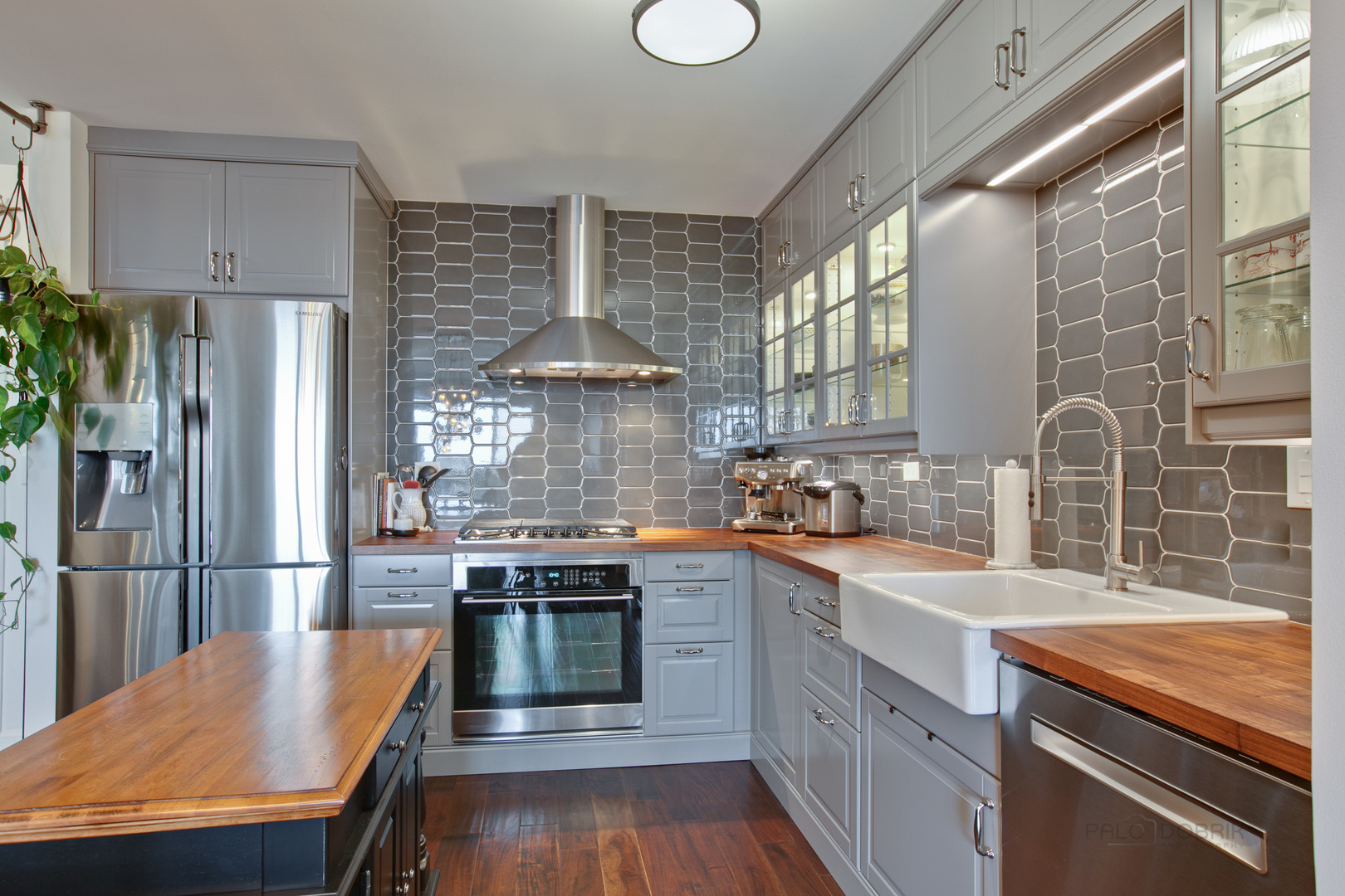 1199 East Port Clinton Road, Unit 405 Vernon Hills, IL 60061 - Photo 6 of 29 a kitchen with stainless steel appliances granite countertop a sink stove and refrigerator