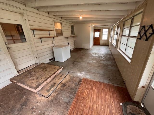 136 Northwest Ave F Hamlin, TX 79520 - Photo 18 of 27 a view of a hallway with wooden floor