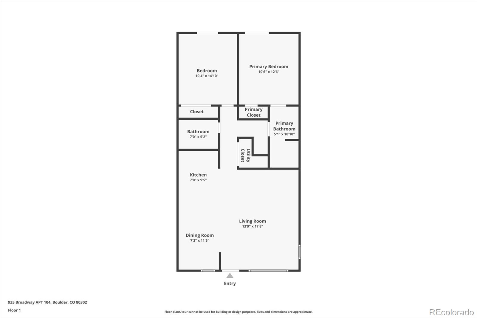 935 Broadway, Unit 104 Boulder, CO 80302 - Photo 30 of 30 a picture of a floor plan