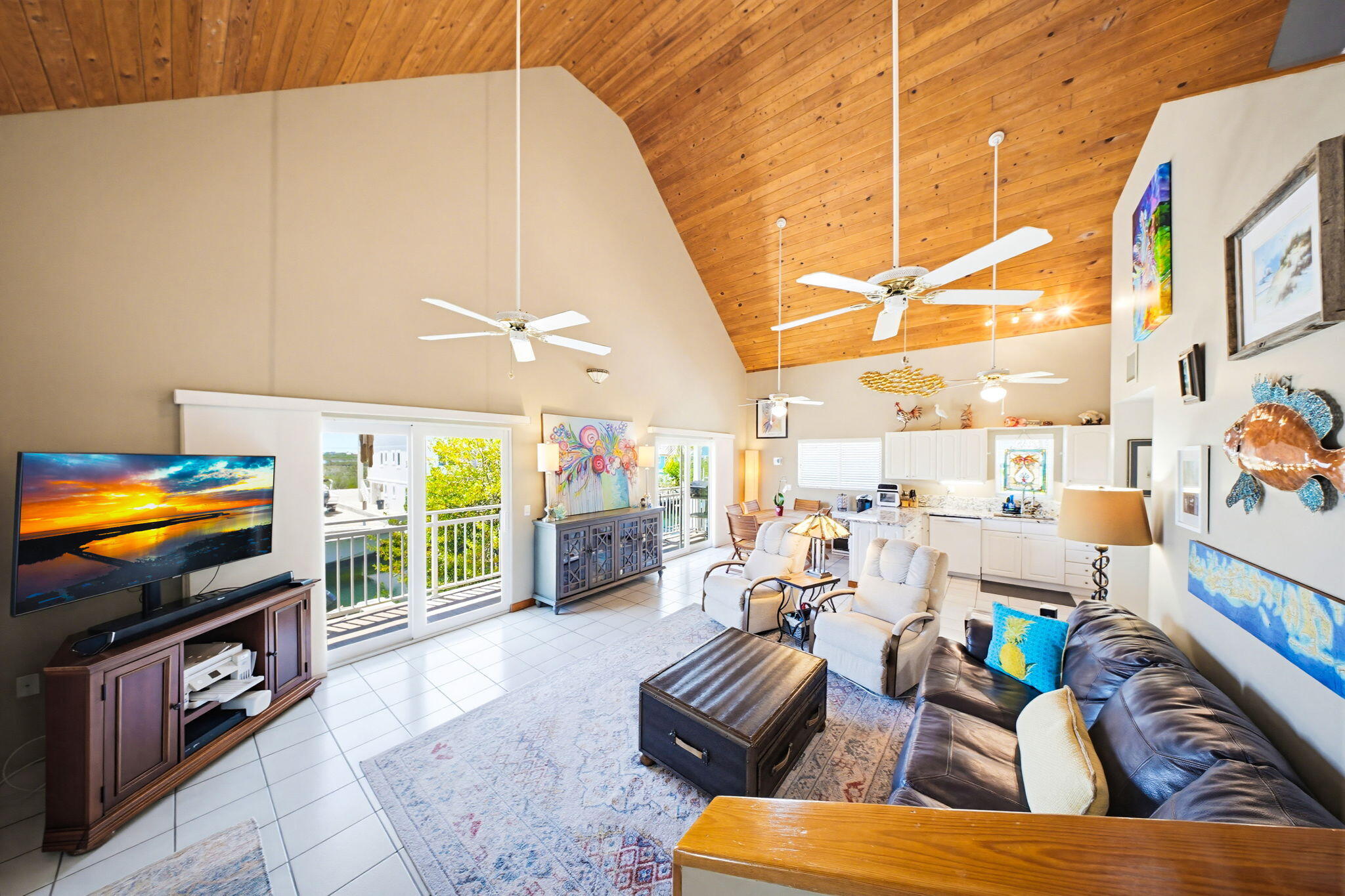 612 Blackbeard Road Summerland Key, FL 33042 - Photo 15 of 68 a living room with furniture and a flat screen tv