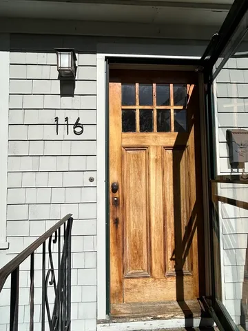 a view of front door