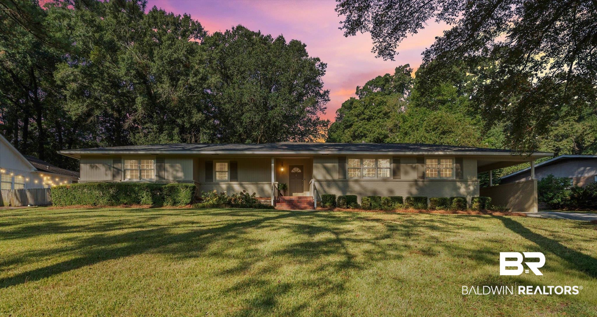 313 Brawood Drive Mobile, AL 36608 - Photo 1 of 32 Single story home featuring a yard and covered porch