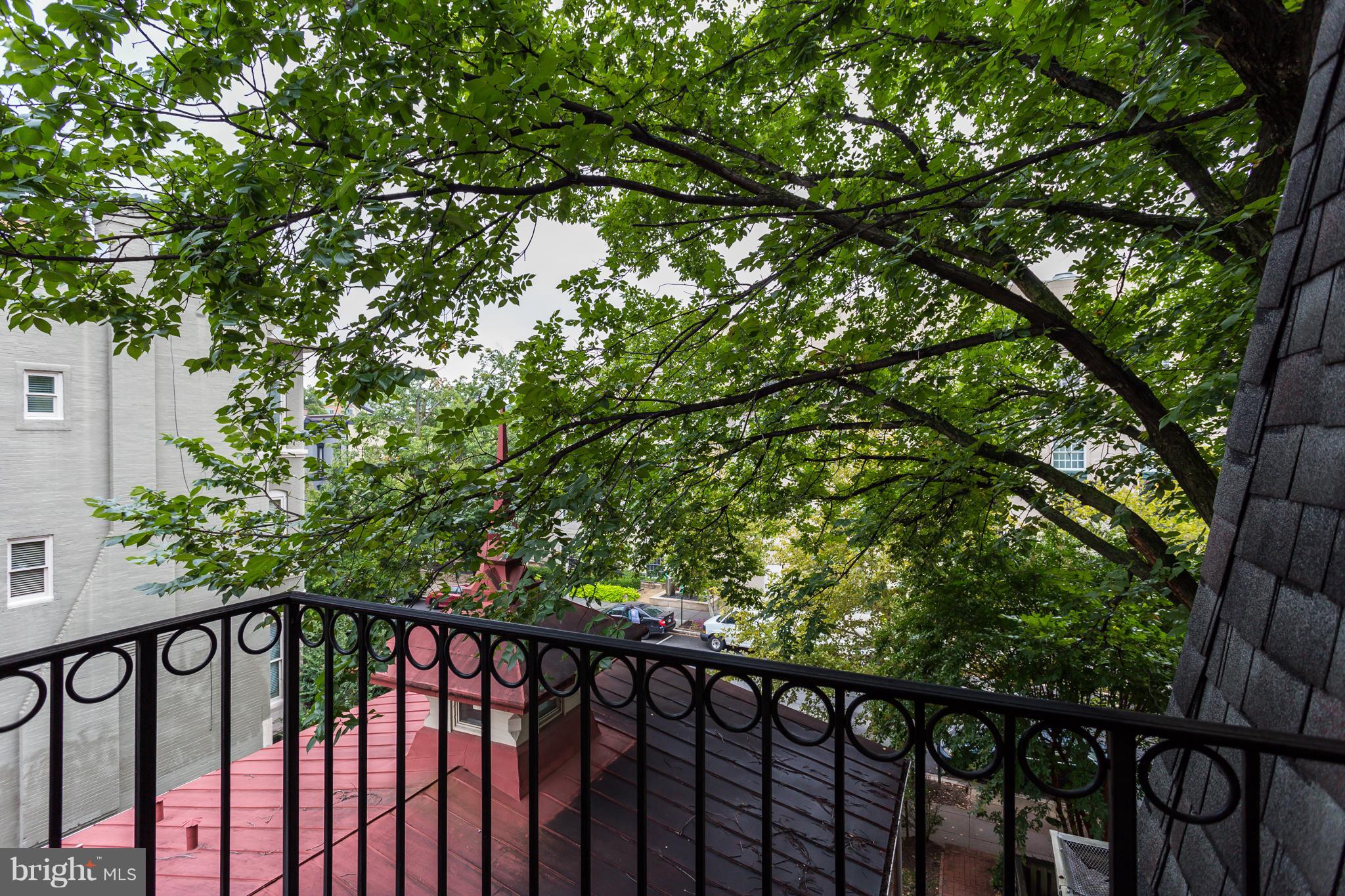 1603 16th Street Northwest, Unit 3 Washington, DC 20009 - Photo 28 of 30 a balcony with trees in front of it