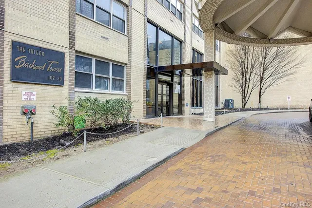 a view of a wooden door