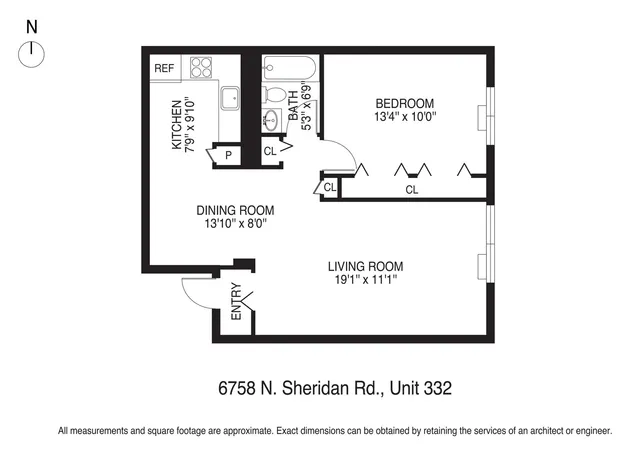 $1,611 | 6758 North Sheridan Road, Unit 332, Chicago, IL 60626