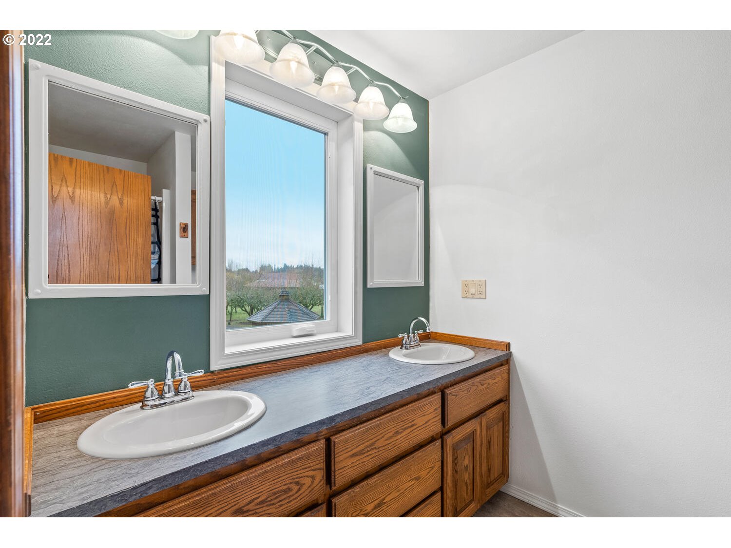 21114 Northwest 43rd Avenue Ridgefield, WA 98642 - Photo 22 of 32 a bathroom with a sink and a mirror