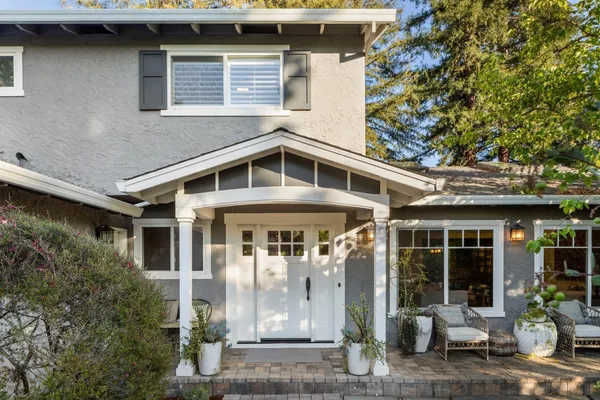 a front view of a house with balcony
