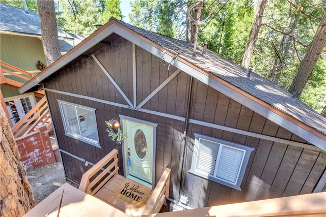 a view of a house with a door