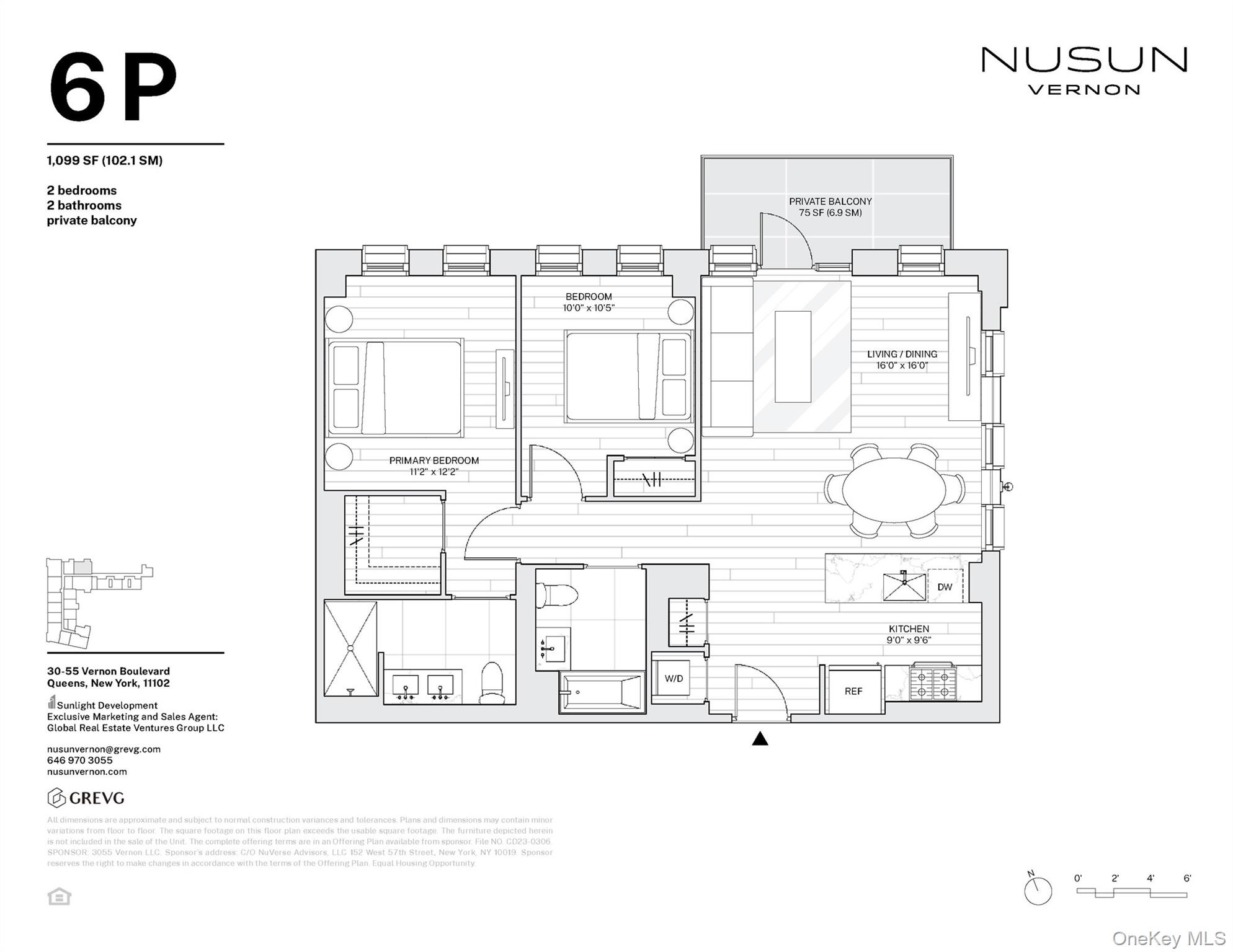 30-55 Vernon Boulevard, Unit 6P Queens, NY 11102 - Photo 11 of 11 View of floor plan / room layout